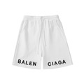BALENCIAGA 下擺字母短褲 (白)