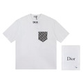 DIOR 口袋刺繡短袖 (白)