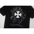 CHROME HEARTS 燙鑽馬蹄鐵十字架短袖 (黑)_2