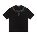 CHROME HEARTS 燙鑽胸前梵文短袖 (黑)