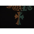 CHROME HEARTS 燙鑽胸前梵文短袖 (黑)_5