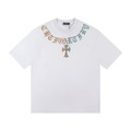 CHROME HEARTS 燙鑽胸前梵文短袖 (白)