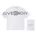 GIVENCHY 燙鑽大字母LOGO短袖 (白)