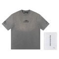 BALENCIAGA 水洗燒花LOGO短袖 (灰)