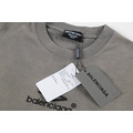 BALENCIAGA 水洗燒花LOGO短袖 (灰)_2