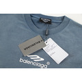 BALENCIAGA 水洗燒花LOGO短袖 (藍)_3