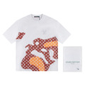 LOUIS VUITTON 經典暈染小LOGO短袖 (白)