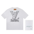 LOUIS VUITTON 大LOGO刺繡短袖 (白)