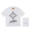 LOUIS VUITTON 刺繡老花標誌短袖 (白)