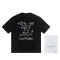 LOUIS VUITTON 油畫大LOGO短袖 (黑)