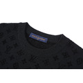LOUIS VUITTON 拼接提花毛織短袖（黑色）_2