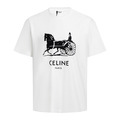 CELINE 車夫馬車印花短袖（白色）