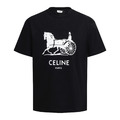 CELINE 車夫馬車印花短袖（黑色）