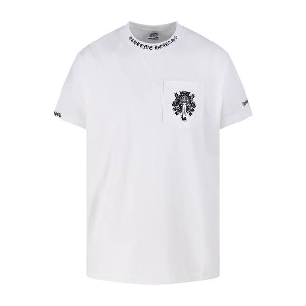 CHROME HEARTS 口袋寶劍印花短袖（白色）