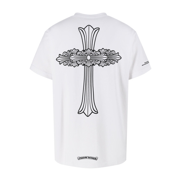 CHROME HEARTS 梵文大十字架短袖（白色）