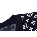 LOUIS VUITTON 蜂巢滿印提花毛織短袖（黑色）_3