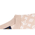 LOUIS VUITTON 蜂巢滿印提花毛織短袖（杏色）_3
