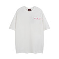 GUCCI 經典左胸小字母LOGO短袖 (白)