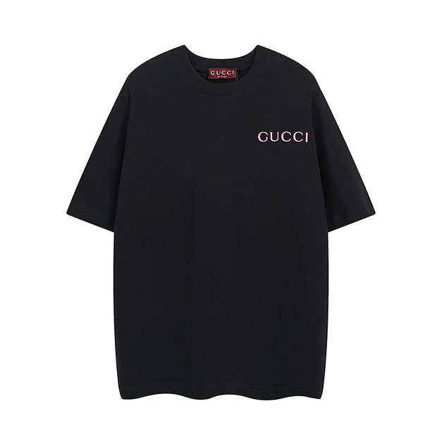 GUCCI 經典左胸小字母LOGO短袖 (黑)