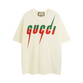 GUCCI 刀鋒閃電LOGO短袖 (杏色)