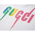 GUCCI 彩色刀鋒閃電LOGO短袖 (白)_3