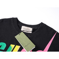 GUCCI 彩色刀鋒閃電LOGO短袖 (黑)_3