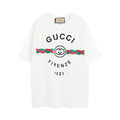 GUCCI 百年系列麻花雙扣短袖 (白)