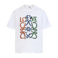 LOEWE 三色刺繡LOGO短袖 (白)