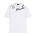 LOUIS VUITTON 肩部字母印花短袖 (白)