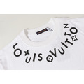 LOUIS VUITTON 肩部字母印花短袖 (白)_2