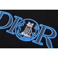 DIOR 藍色刺繡Logo小貓短袖 (黑)_3
