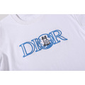 DIOR 藍色刺繡Logo小貓短袖 (白)_3