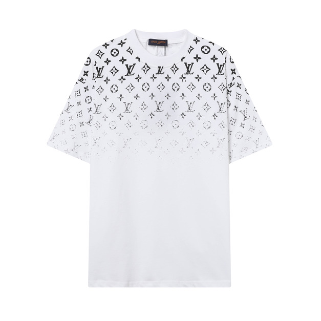 LOUIS VUITTON 漸變Monogram印花短袖短袖 (白)