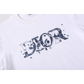 DIOR 藍色潑墨Logo印花短袖 (白)_2