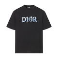 DIOR 胸前冰雪刺繡LOGO短袖 (黑)