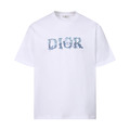 DIOR 胸前冰雪刺繡LOGO短袖 (白)