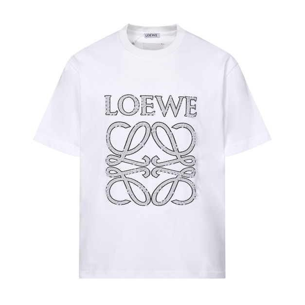 LOEWE 經典Anagram珠珠點綴短袖 (白)
