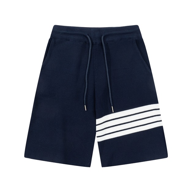 THOM BROWNE 四槓針織短褲（深藍色）