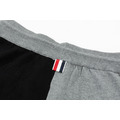 THOM BROWNE 四槓拼色針織短褲（灰黑拼接）_5