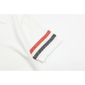 THOM BROWNE 三色條紋短袖Polo衫（白色款）_3
