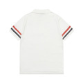 THOM BROWNE 三色條紋短袖Polo衫（白色款）_1