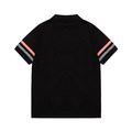 THOM BROWNE 三色條紋短袖Polo衫（黑色款）_1
