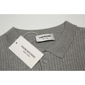 THOM BROWNE 四槓條紋短袖Polo衫 (灰色)_2