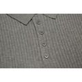 THOM BROWNE 四槓條紋短袖Polo衫 (灰色)_3