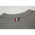 THOM BROWNE 四槓條紋短袖Polo衫 (灰色)_5
