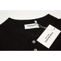 THOM BROWNE 四槓條紋短袖Polo衫 (黑色)_2