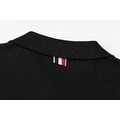THOM BROWNE 四槓條紋短袖Polo衫 (黑色)_6