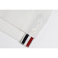 THOM BROWNE 四槓條紋短袖Polo衫 (白色)_6