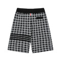 THOM BROWNE 黑白格紋短褲（帶四槓條紋）_1
