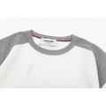 THOM BROWNE 四槓拼色針織短袖 (白)_3